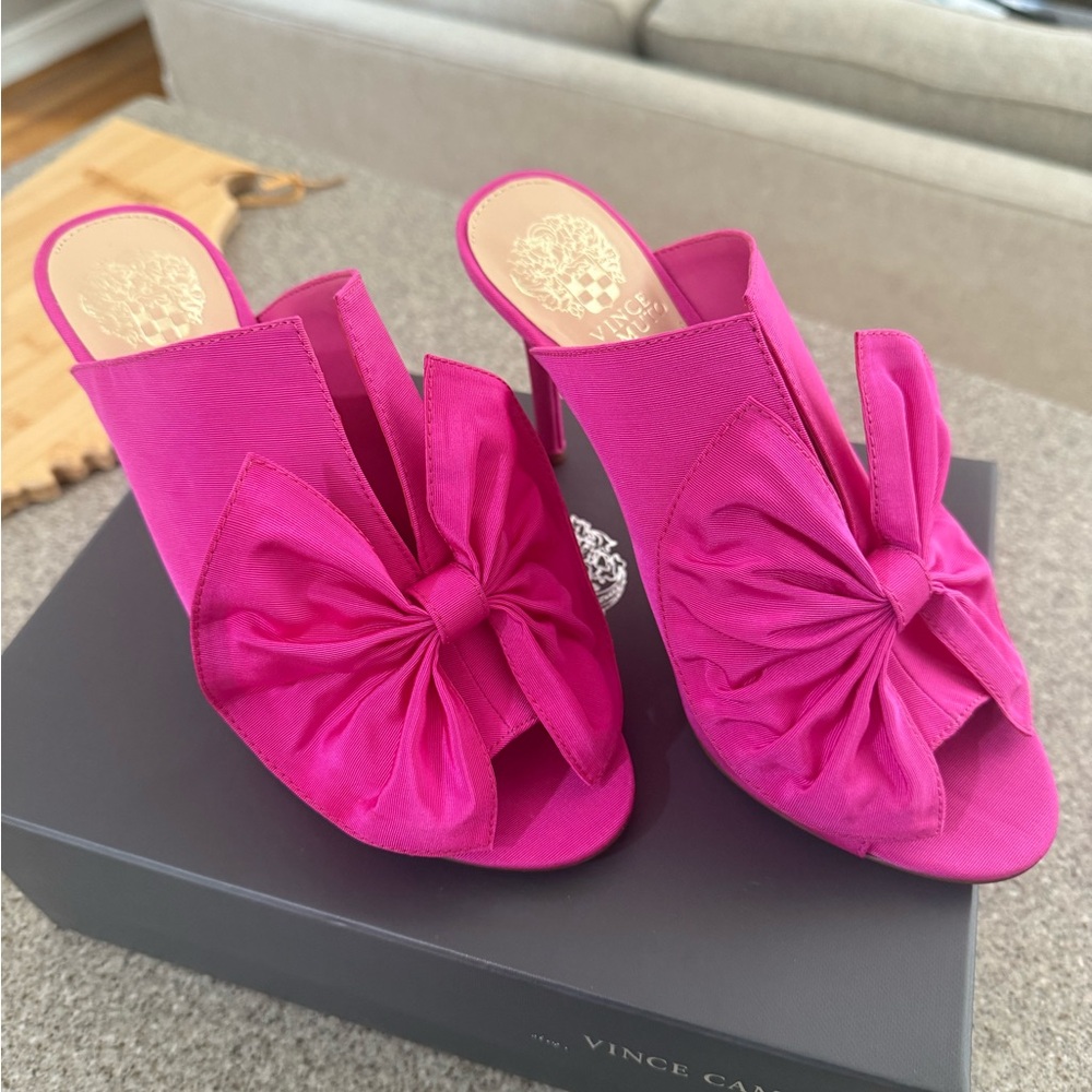 Vince Camuto Pink Crossgrain Heels